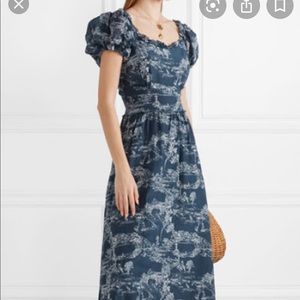 Love Shack Fancy Bridget Silk Toile Dress